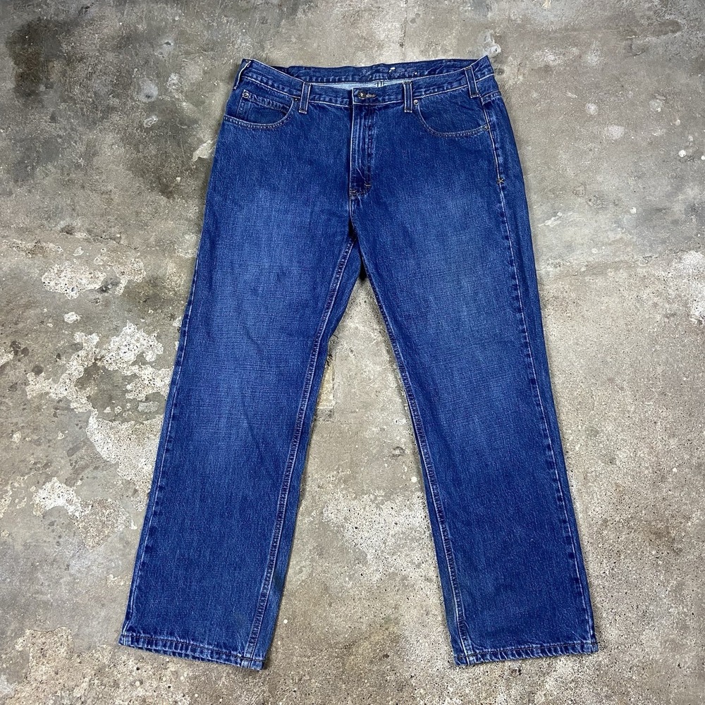 Dickies Jeansโ Size 36x30 Blue Medium Wash Denim Loose Straight Fit Workwear